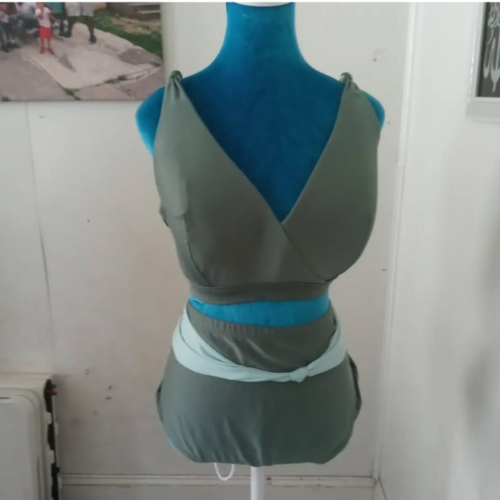 Green Two-Piece Swimsuit